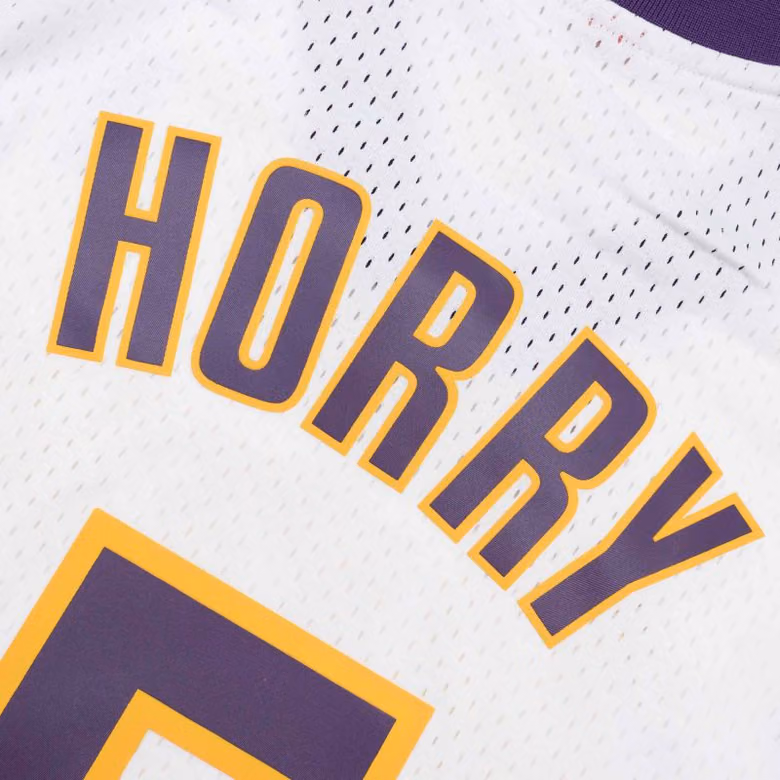 Robert Horry #5 Los Angeles Lakers 2002-03 Mitchell & Ness Swingman NBA Jersey White view 5