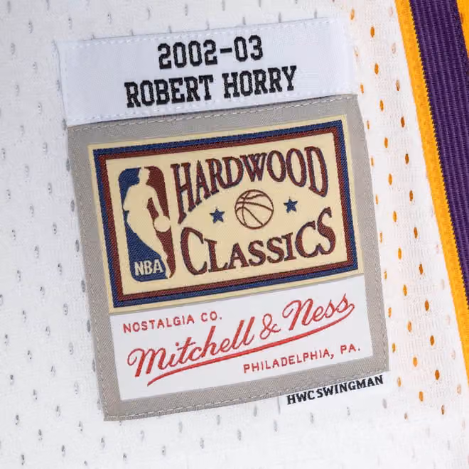 Robert Horry #5 Los Angeles Lakers 2002-03 Mitchell & Ness Swingman NBA Jersey White view 3