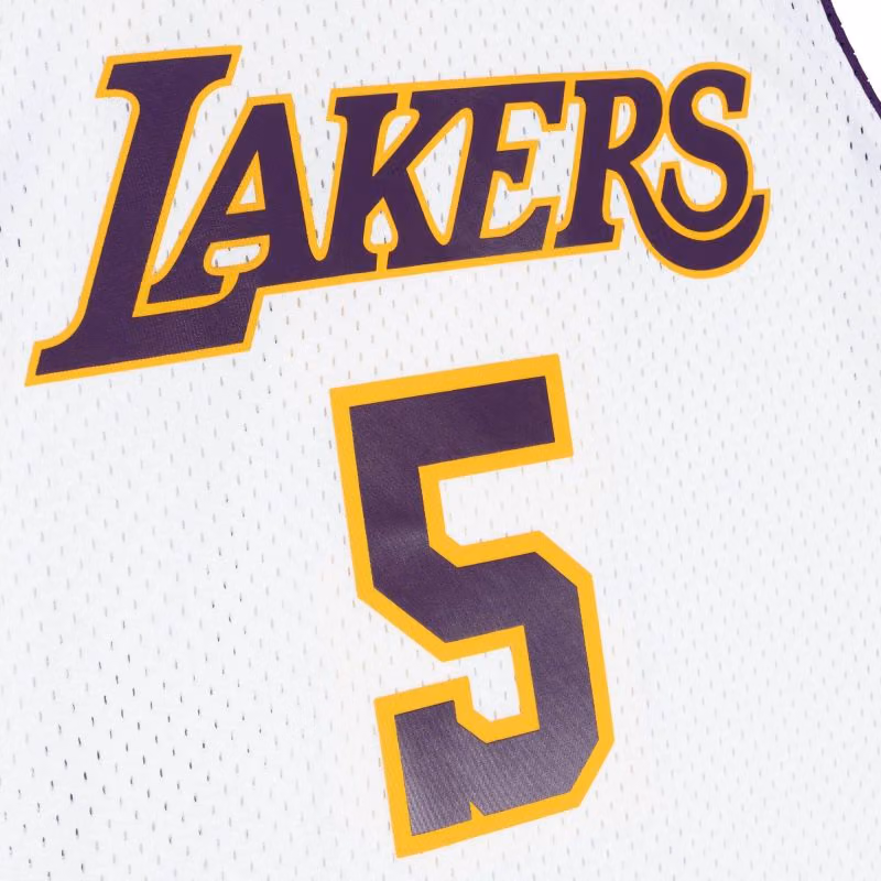 Robert Horry #5 Los Angeles Lakers 2002-03 Mitchell & Ness Swingman NBA Jersey White view 4
