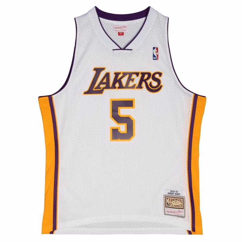 Robert Horry #5 Los Angeles Lakers 2002-03 Mitchell & Ness Swingman NBA Jersey White view 1