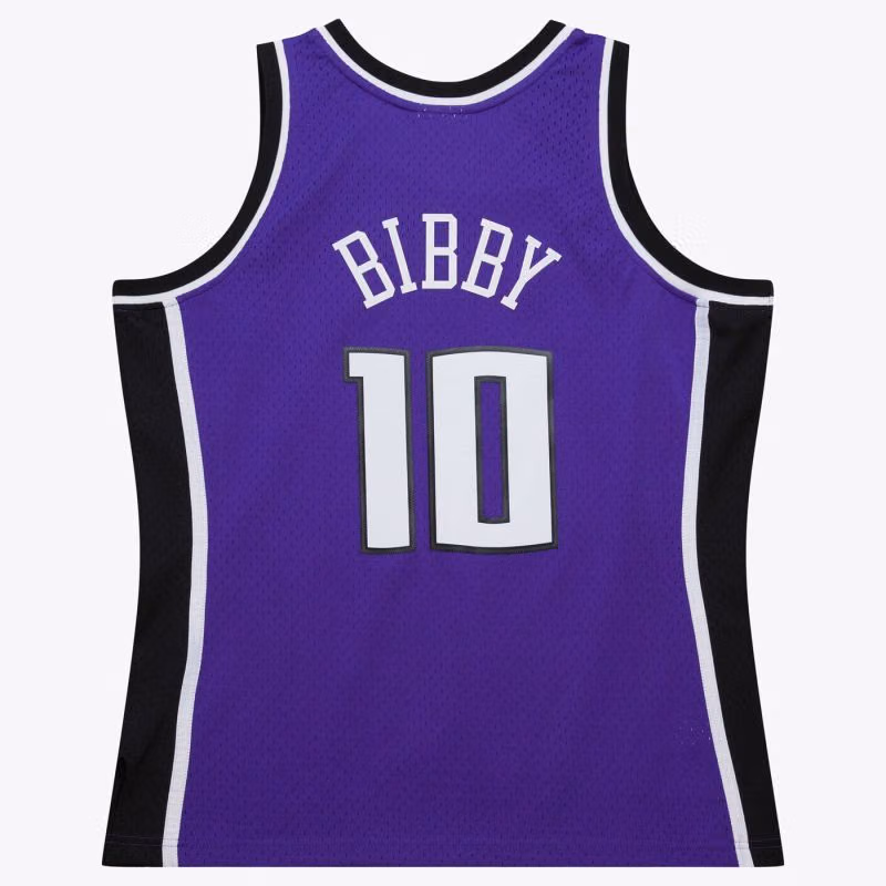 Mike Bibby #10 Sacramento Kings 2002-03 Mitchell & Ness Swingman NBA Jersey Purple view 2