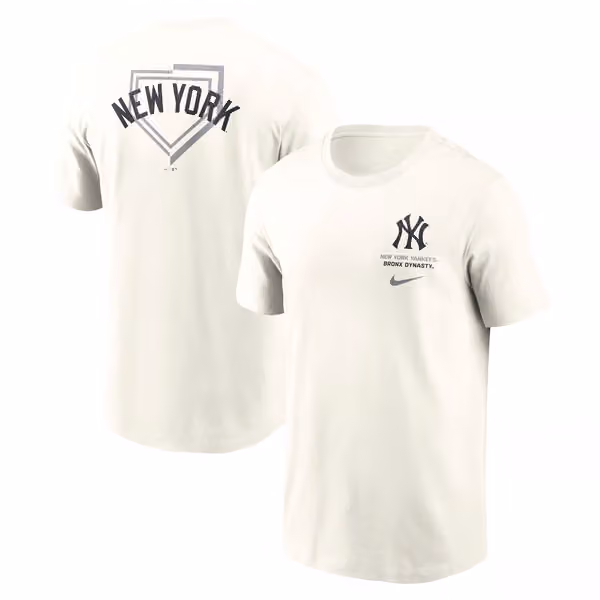 New York Yankees Primetime 2-Hit T-Shirt Cream view 1
