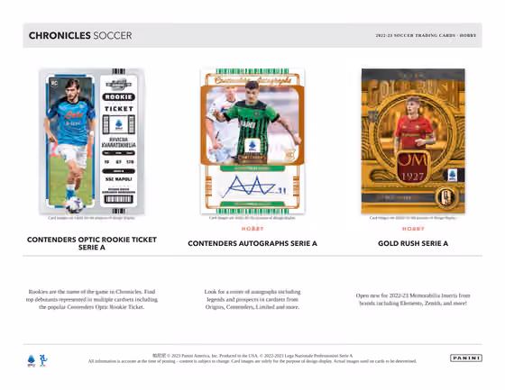 2022/23 Panini Chronicles Soccer Hobby Box view 6