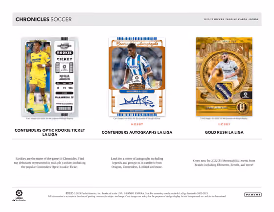 2022/23 Panini Chronicles Soccer Hobby Box view 4