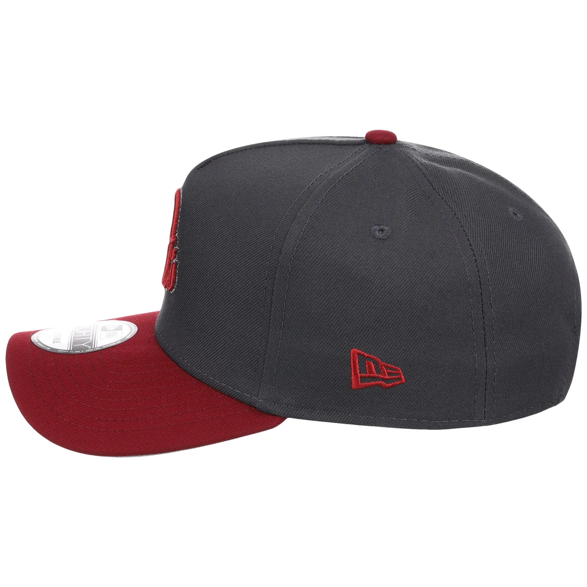Baltimore Orioles MLB Graphite x Cardinal FASHION CORE New Era 9FORTY A-Frame detail view