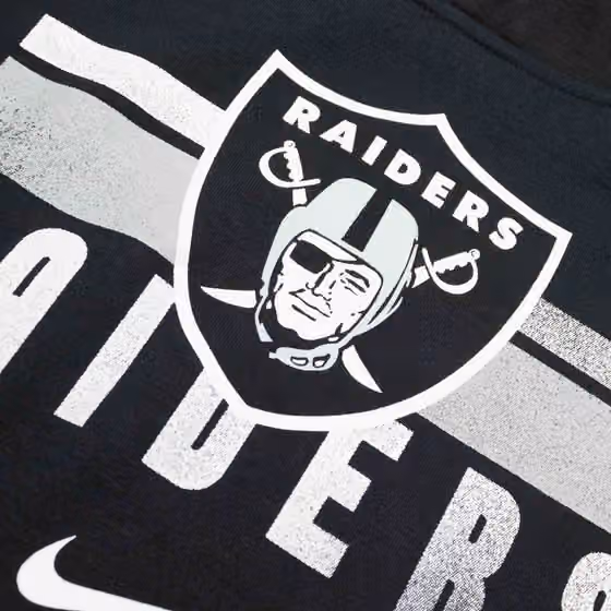 Las Vegas Raiders NFL Team Stripes Nike Club Hoodie (YOUTH) view 4
