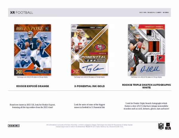 2022 Panini XR Football NFL Hobby Box view 3