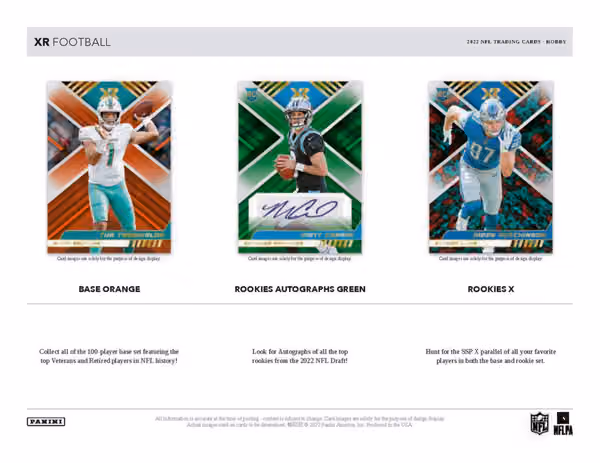 2022 Panini XR Football NFL Hobby Box view 2