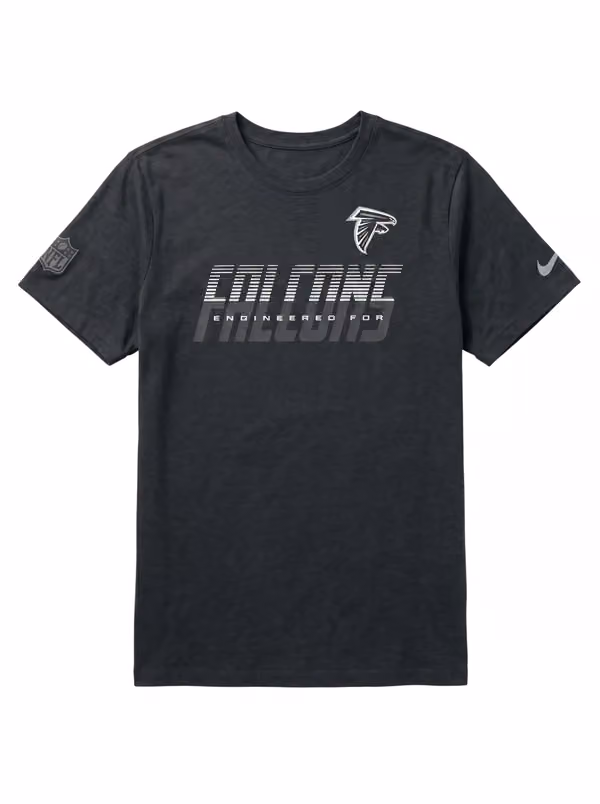 Atlanta Falcons 2026 NFL Sideline Team Issue Dri-Fit T-Shirt Black view 1