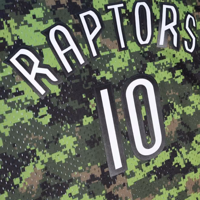DeMar DeRozan #10 Toronto Raptors 2011-12 Mitchell & Ness Swingman NBA Jersey Camo view 4