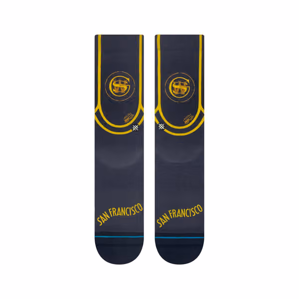 Golden State Warriors 2023/24 NBA City Edition Stance Crew Socks view 2