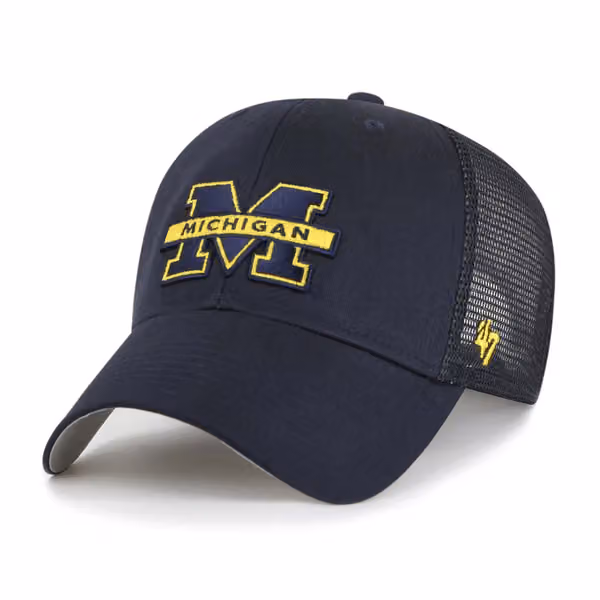 Michigan Wolverines '47 Branson MVP Trucker NCAA Cap Navy product photo