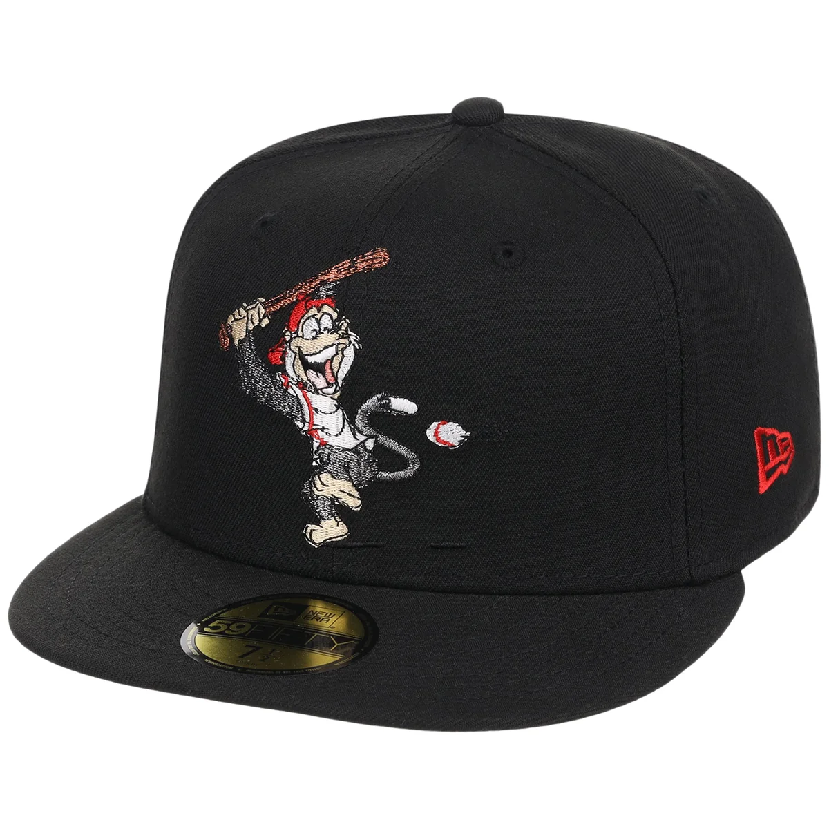 Anaheim Angels Crown the City New Era 59FIFTY Rally Monkey (Black/Black/Gray) detail view