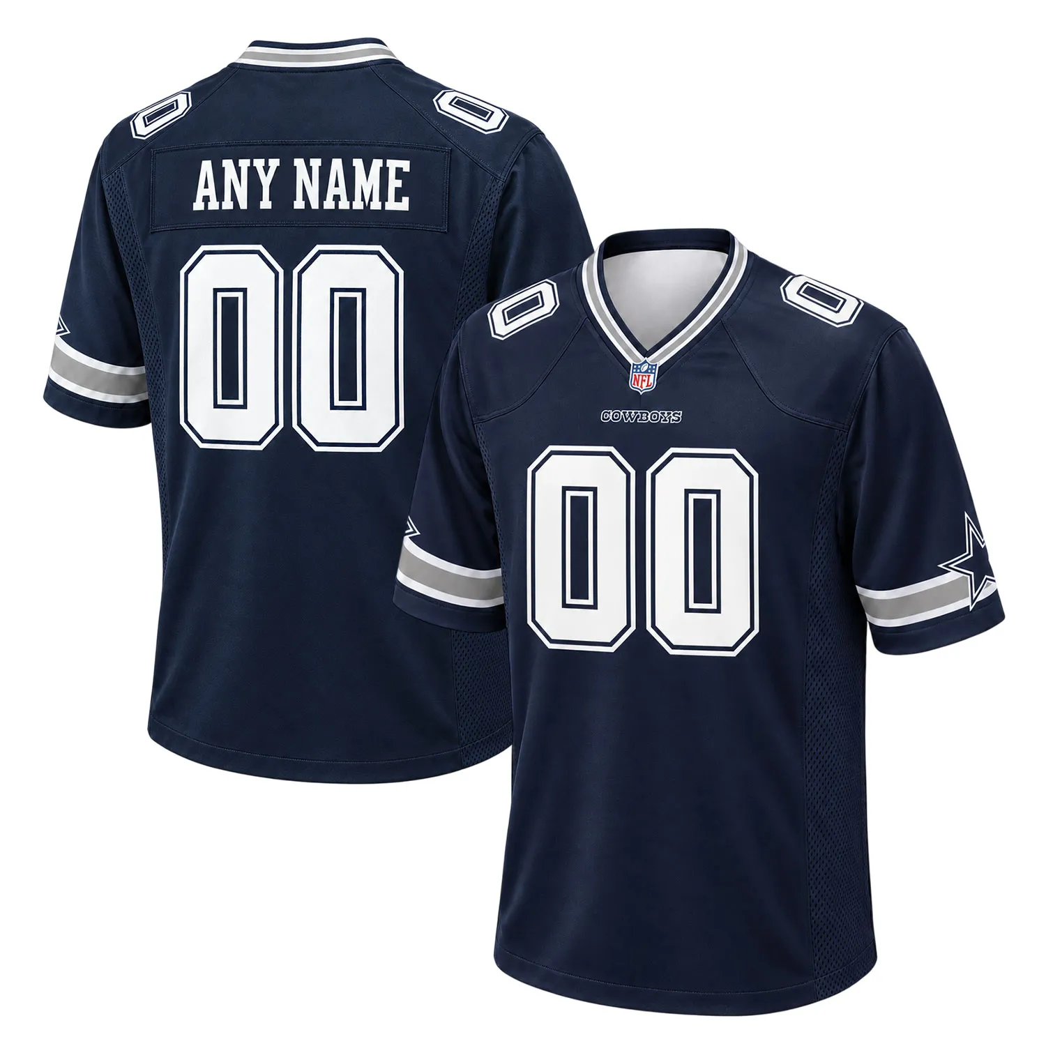 Dallas Cowboys Custom Jersey Dynamic NFL fan Apparel