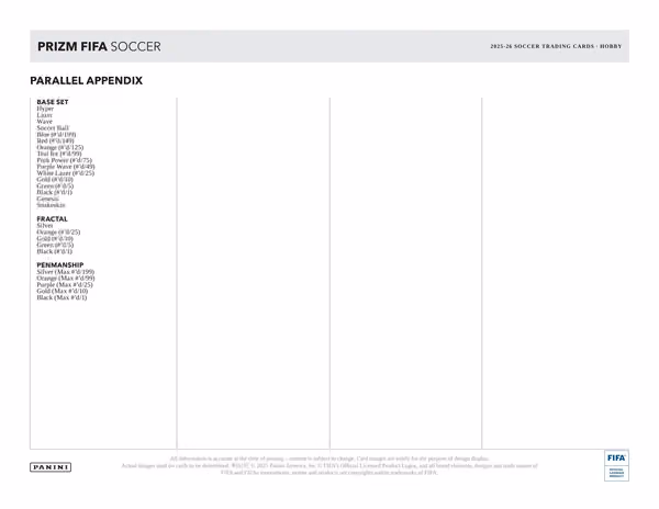 2025/26 Panini Prizm FIFA Fußball Choice Hobby Box view 7