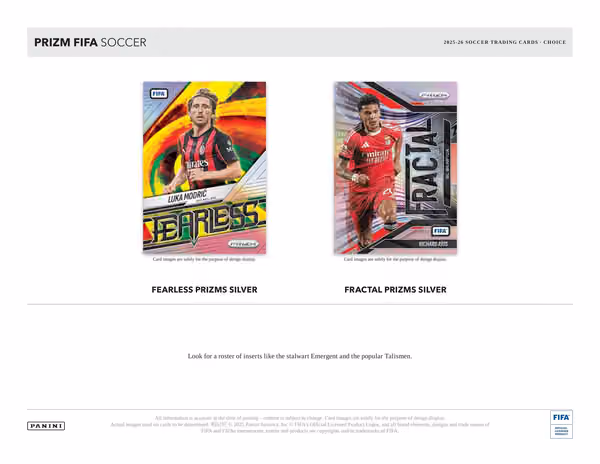 2025/26 Panini Prizm FIFA Fußball Choice Hobby Box view 3