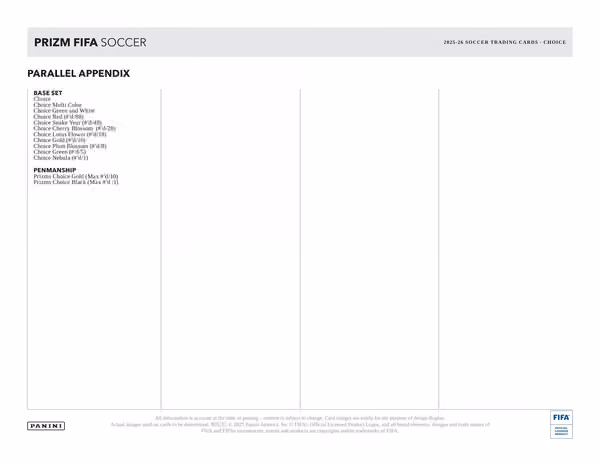 2025/26 Panini Prizm FIFA Fußball Choice Hobby Box view 6