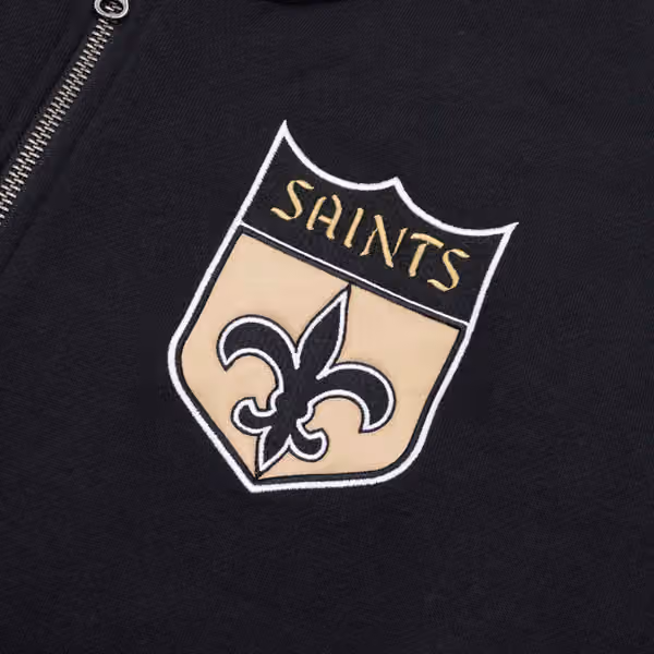 New Orleans Saints Mitchell & Ness NFL Full Zip Fleece Hoodie view 3