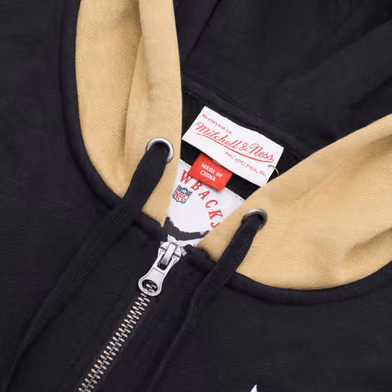 New Orleans Saints Mitchell & Ness NFL Full Zip Fleece Hoodie view 4