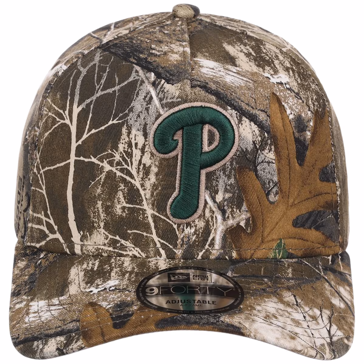 Philadelphia Phillies MLB Realtree FASHION CORE New Era 9FORTY A-Frame detail view