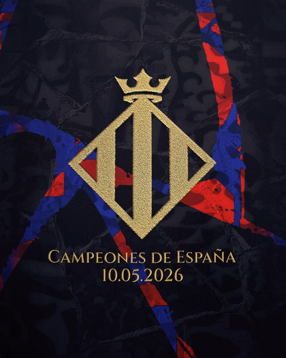 Jersevo Custom Personalized Barcelona 2026 Spanish Champions Jersey - Black front view