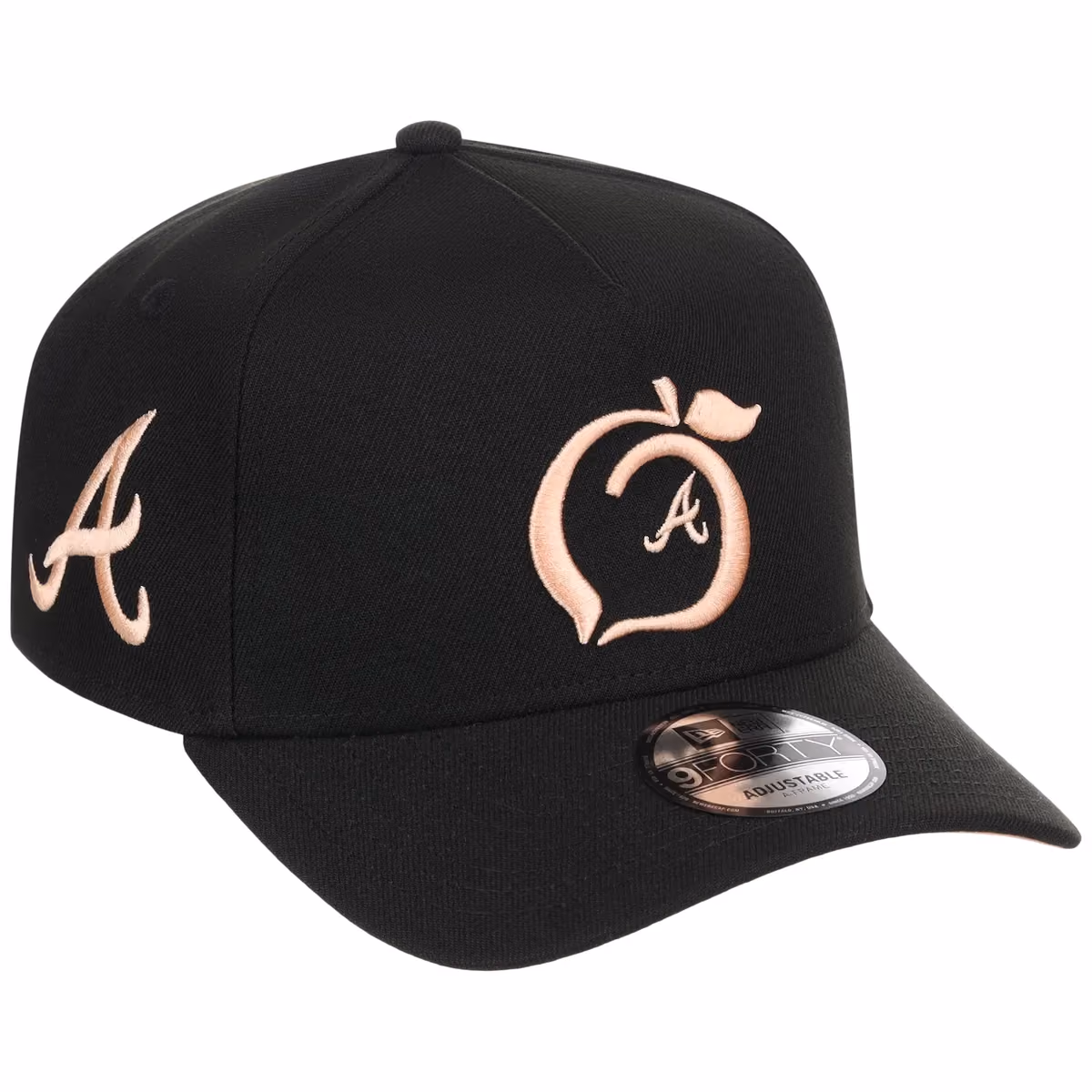 Atlanta Braves Peach Atlanta Crown the City New Era 9FORTY front view