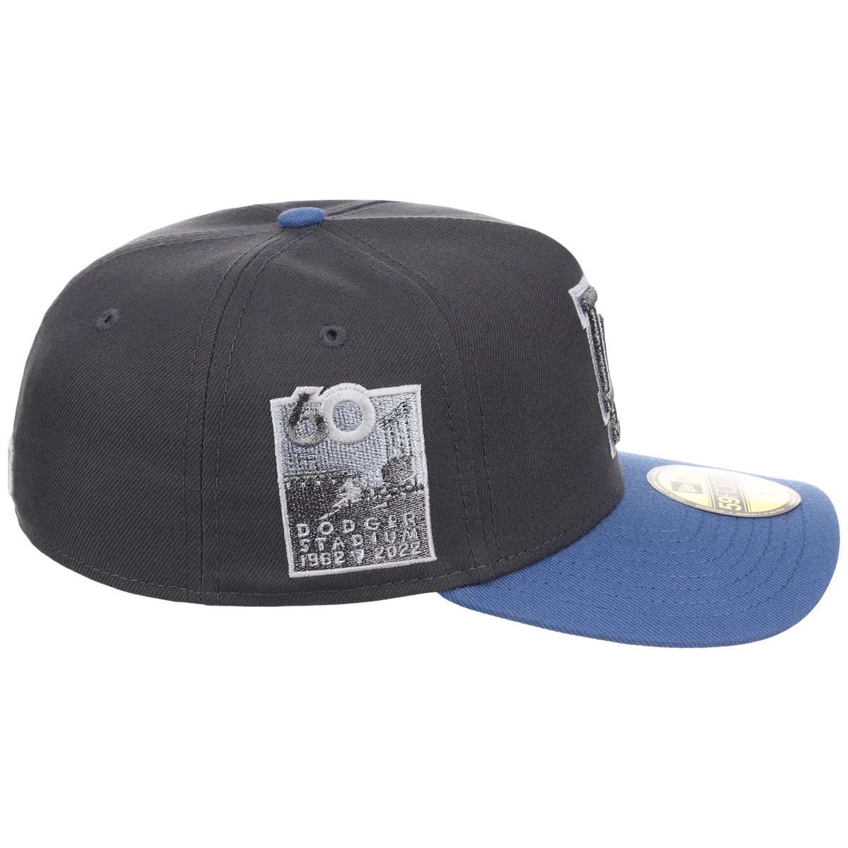 Los Angeles Dodgers MLB Indigo Steel New Era 59FORTY detail view