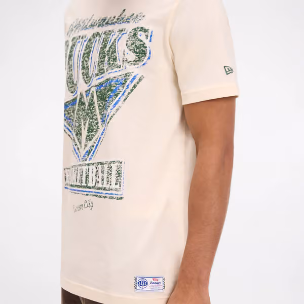 Milwaukee Bucks 2025-26 City Edition NBA T-Shirt Beige view 5