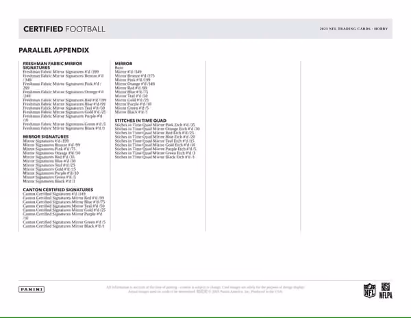 2023 Panini Certified NFL Football Hobby Box view 6