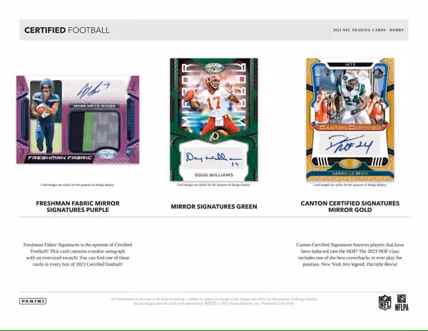 2023 Panini Certified NFL Football Hobby Box view 2