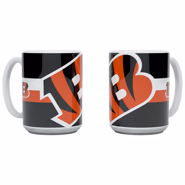 Cincinnati Bengals Triple Logo Jumbo NFL Mug (450 ml) view 1