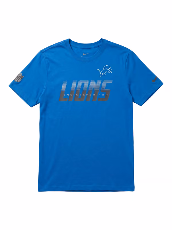 Detroit Lions 2026 NFL Sideline Team Issue Dri-Fit T-Shirt Blue view 1