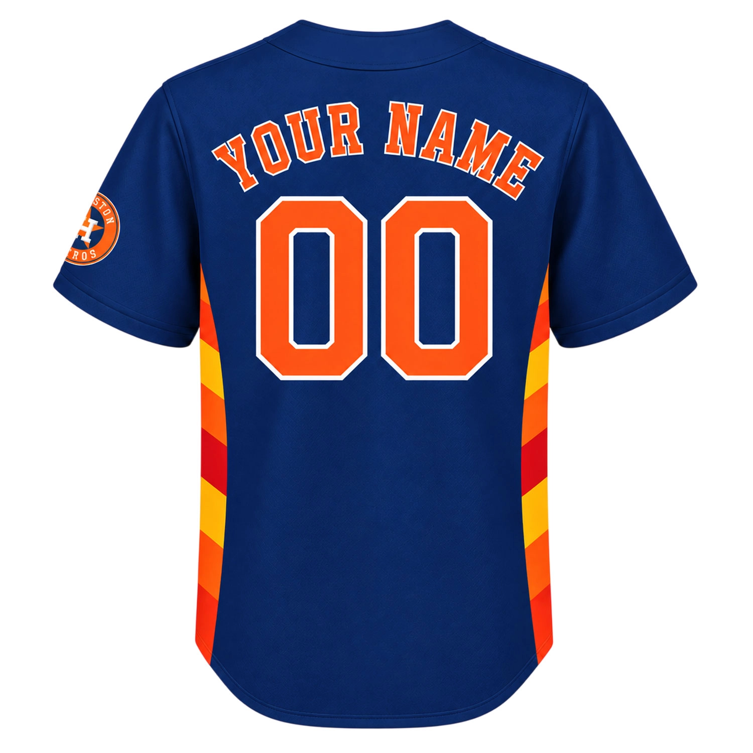 Astros Navy Baseball Jersey Vibrant Colorblock Style