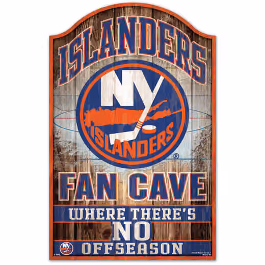 New York Islanders WinCraft NHL Fan Cave Wood Sign view 1