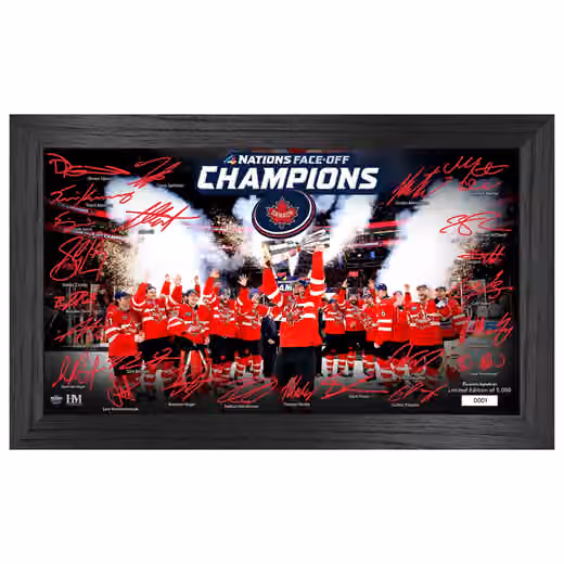 Team Canada 2025 4 Nations Face-Off Champions Signature Frame view 1
