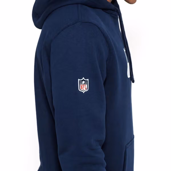 Seattle Seahawks Logo Hoodie New Era NFL Sweatshirt Navy view 3