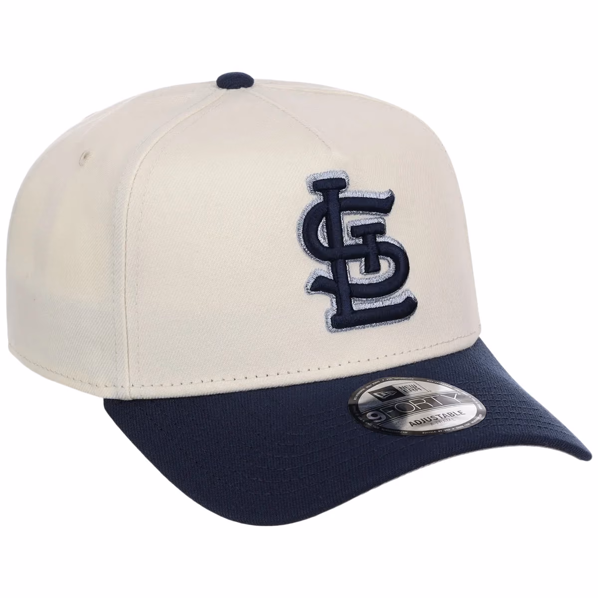 St. Louis Cardinals MLB Chrome x Navy FASHION CORE New Era 9FORTY A-Frame front view