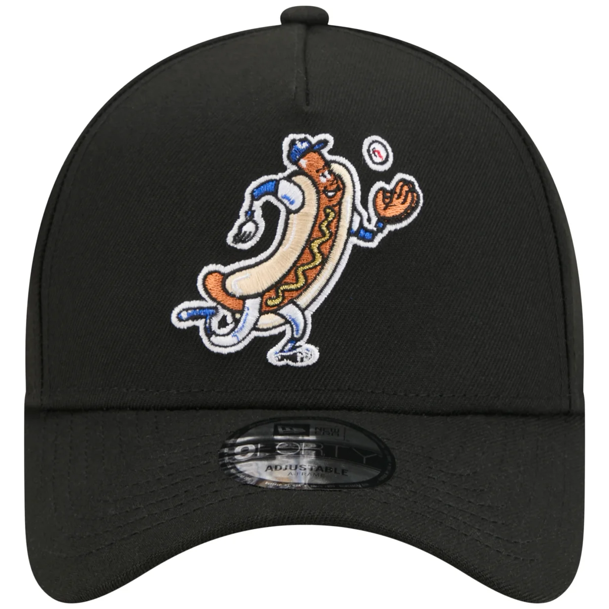 Los Angeles Dodgers Los Angeles Crown the City - Hot Dog - Black/Black New Era 9FORTY detail view