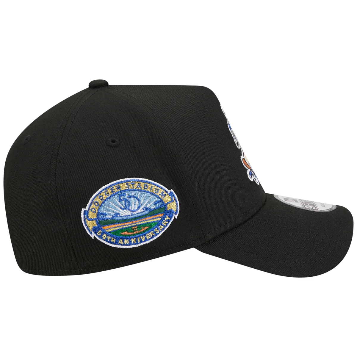 Los Angeles Dodgers Los Angeles Crown the City - Hot Dog - Black/Black New Era 9FORTY detail view