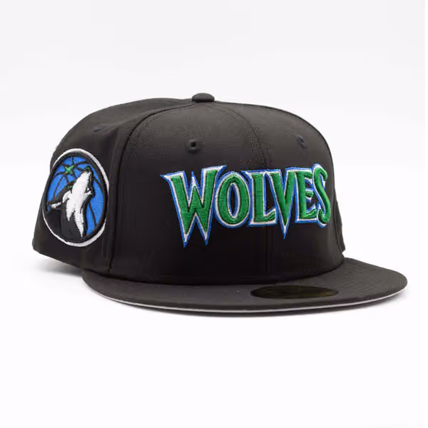 Minnesota Timberwolves WOLVES 59FIFTY Fitted NBA Cap Black product photo