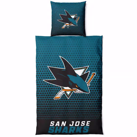 San Jose Sharks Dots NHL Bedding Set view 1