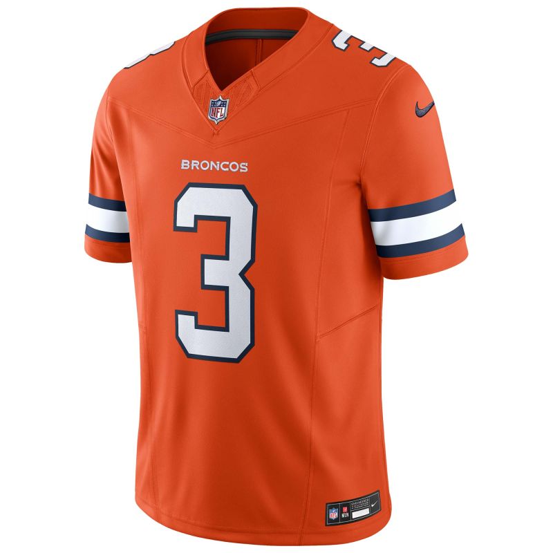 Russell Wilson #3 Denver Broncos Alternate Nike Vapor F.U.S.E. Limited NFL Jersey Orange view 2