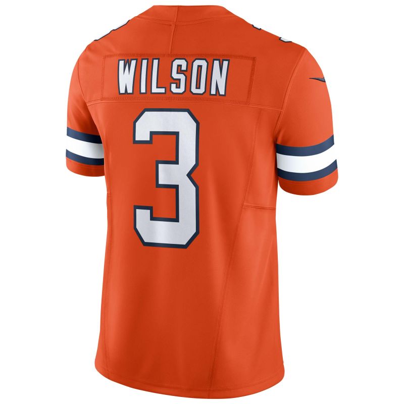 Russell Wilson #3 Denver Broncos Alternate Nike Vapor F.U.S.E. Limited NFL Jersey Orange view 3