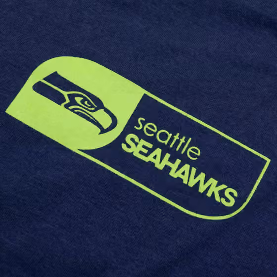 Seattle Seahawks NFL All Out Nike Cotton Long Sleeve Navy view 3