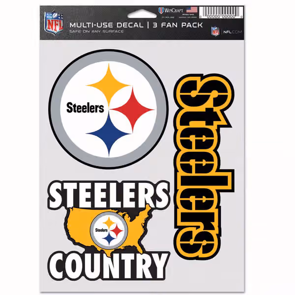 Pittsburgh Steelers Multi-Use NFL Decals Set (3 Pcs.) view 1