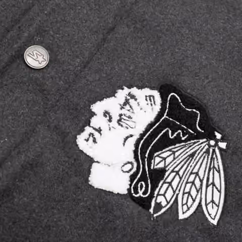 Chicago Blackhawks First Rounder Starter NHL Varsity Wool Jacket view 3
