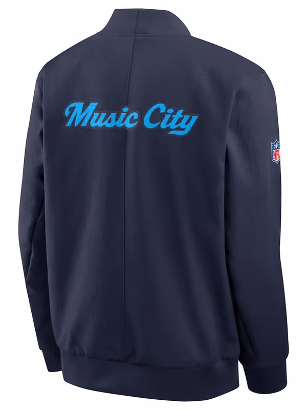 Tennessee Titans 2026 NFL Rivalries Sideline Bomber Jacket Navy view 3