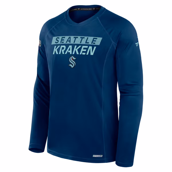 Seattle Kraken 2024/25 Authentic Pro Rink Tech NHL Long Sleeve Navy view 1