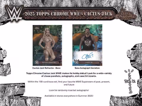 2025 Topps Chrome WWE x Cactus Jack Hobby Pack view 2