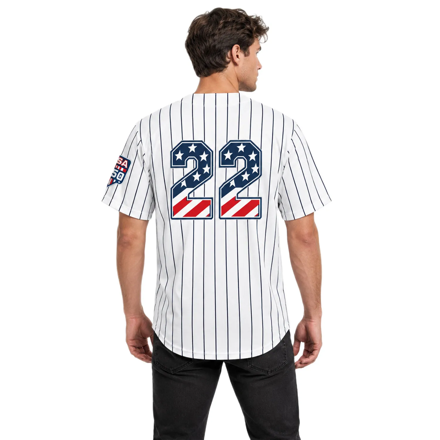 Fourth of July Ben Rice Yankees Jersey Bold White Home USA 250 Style